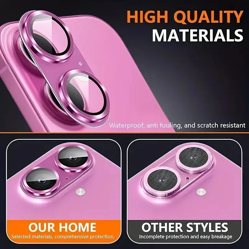 Durable Metal Tempered Glass Camera Lens Screen Protector Accessory