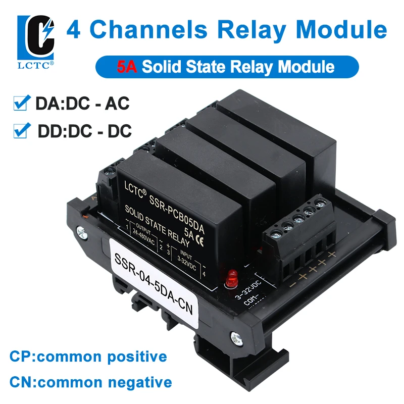 Solid State Relay Module 4 Channels DC AC/DC Common Posivitive/Negative