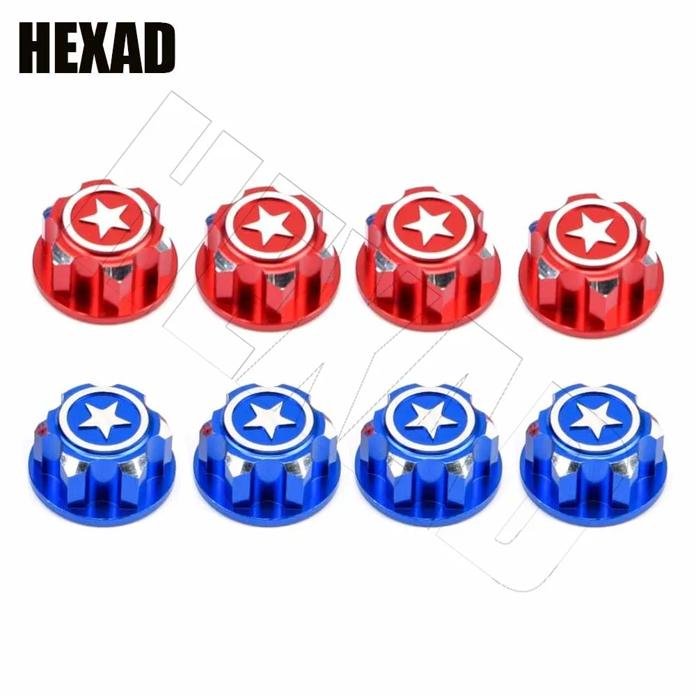 17mm Hex Wheel Nuts RC Auto Aluminum Dust Resistant Slip Slip Fits 1/8 Traxxas X Maxx Summit E