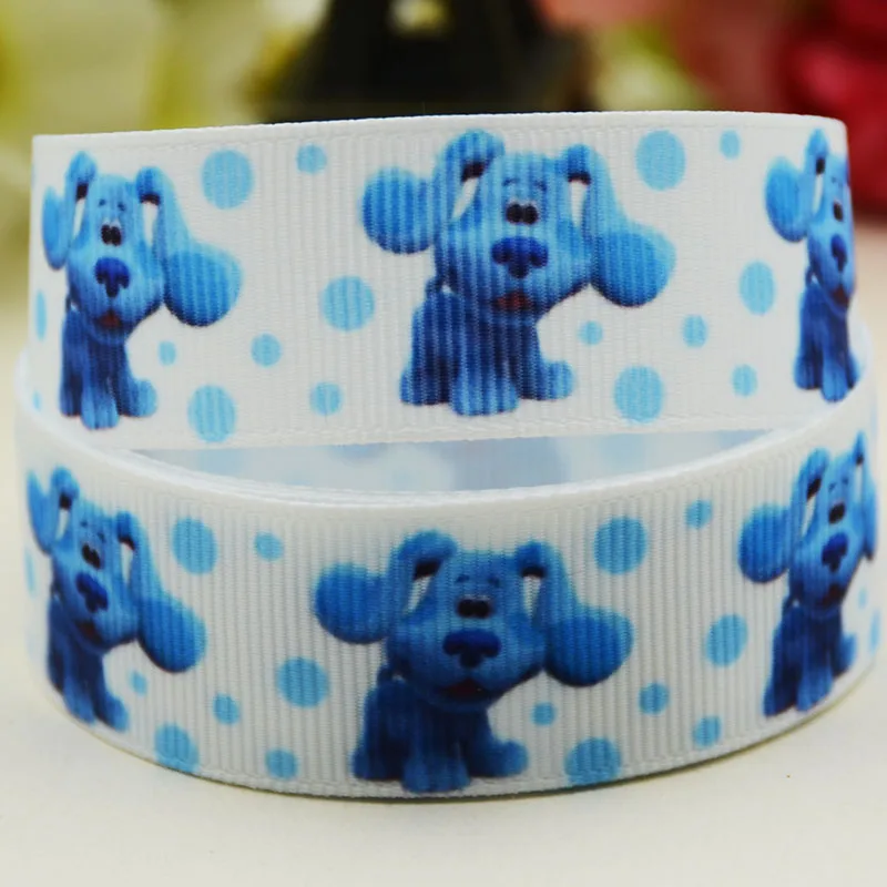 22Mm 25Mm 38Mm 75Mm Blues Clues Personaggio Dei Cartoni Animati Stampato Nastro Del Grosgrain Decorazione Del Partito 10 Yards X-05196