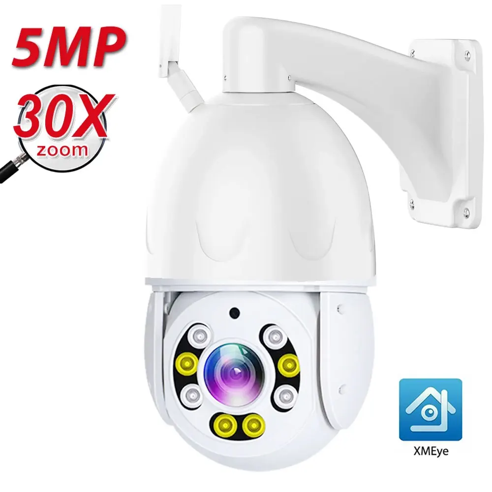

Outdoor IP Camera WIFI 5MP 30X Zoom Auto Focus Wireless PTZ Speed Dome CCTV Camera Two Way Audio IR 60m Support ONVIF / H.265