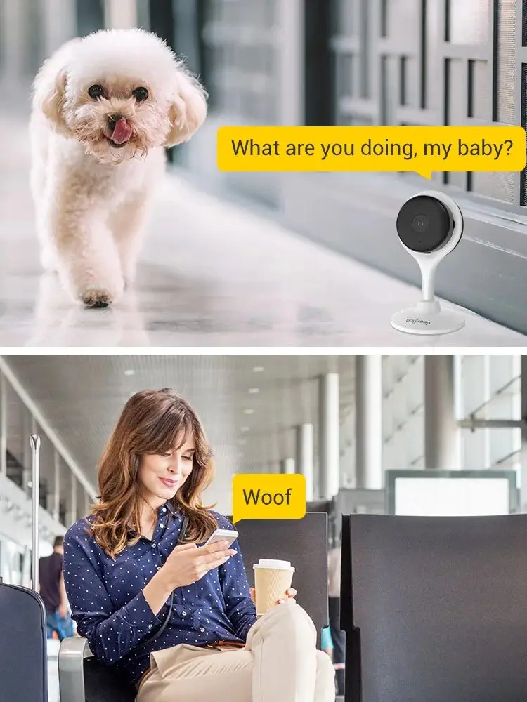 Boykeep WiFi Camera, 3MP 2K HD Video, Night Vision, Two-Way Audio, Motion Tracking, Local/Cloud Storage, Alexa Echo Show Compati 3