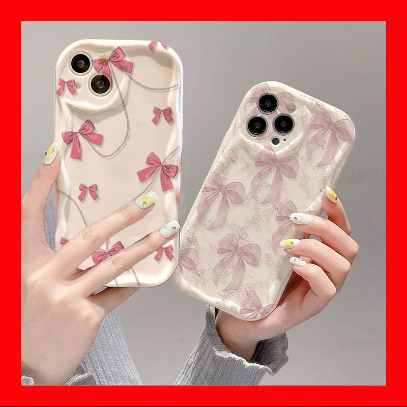 Chic Pink Bow Soft Wave Phone Case