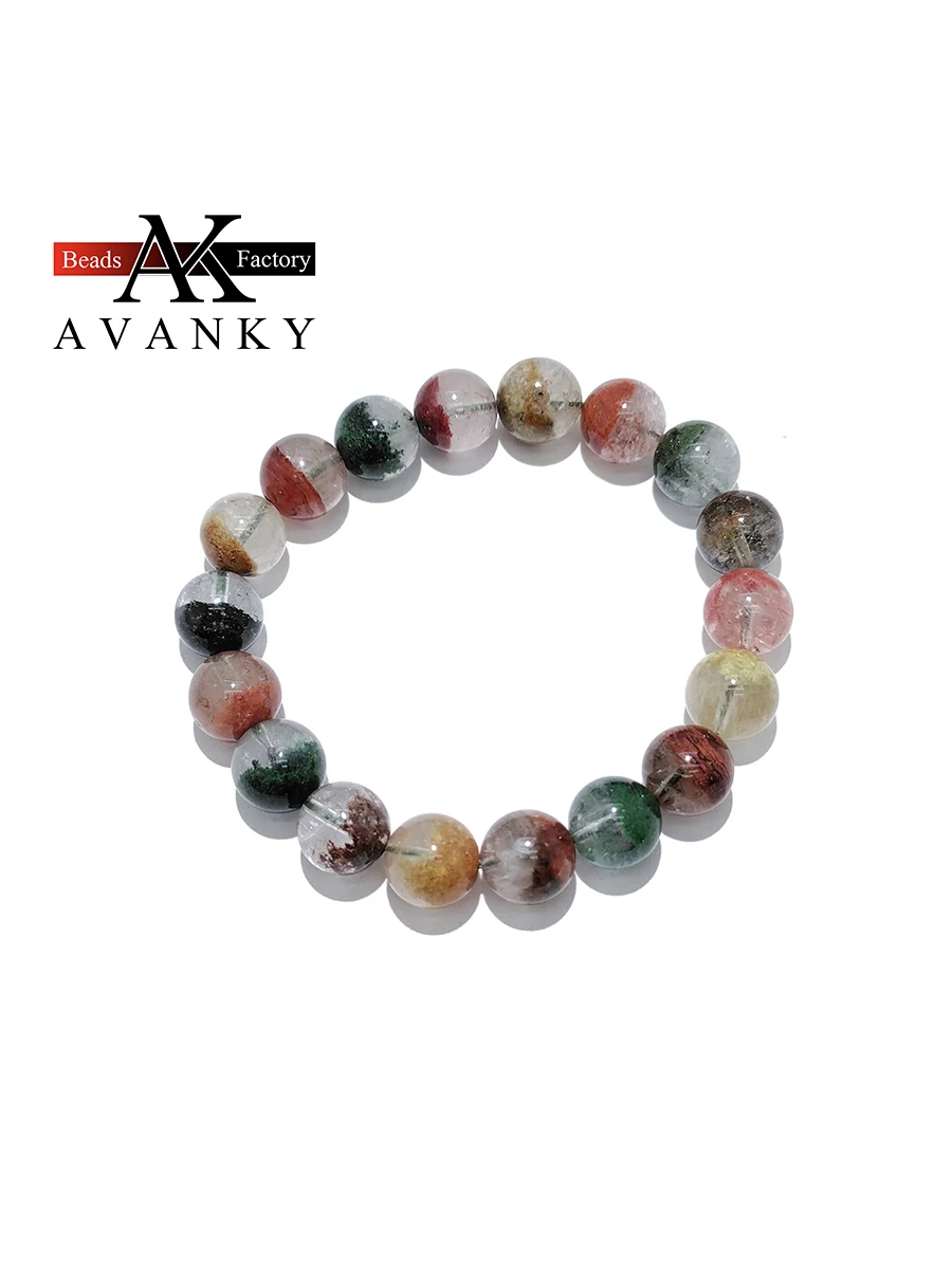 Natural Color Ghost Crystal Green ghost Single Lap Necklace For Women Girl Birthday Gift Fresh Bracelets Fashion Jewelry 8-12mm