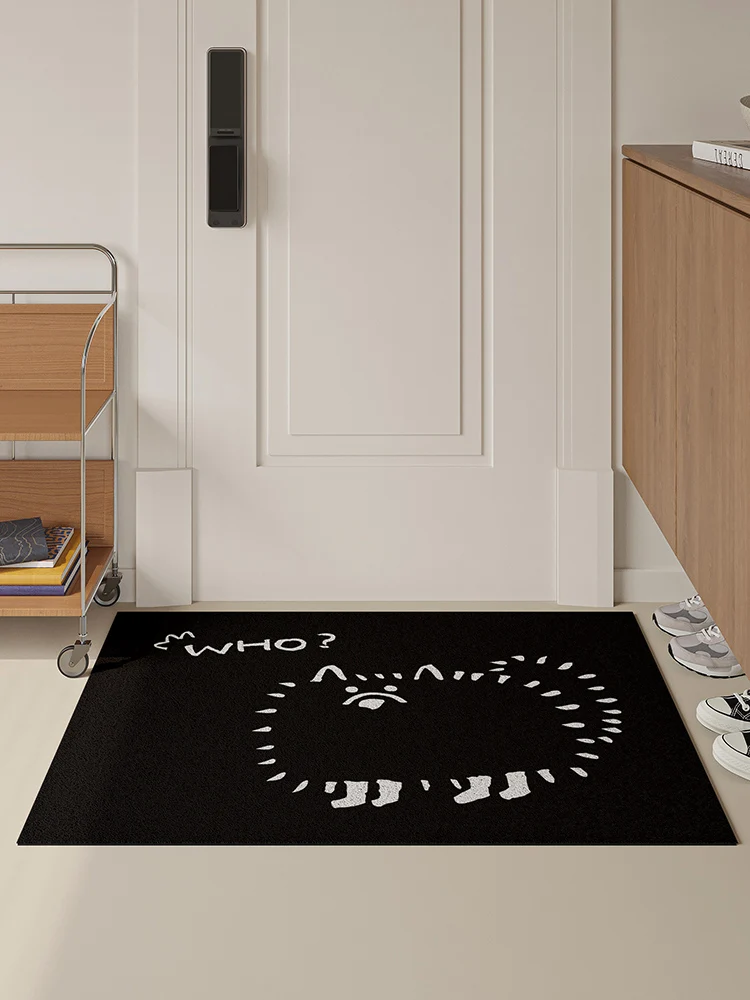 

Silk Circle Floor Mat for Living Room Anti Slip and Anti Fall Mat for Bathroom Shower Room Foot Mat for Household Use Cuttable
