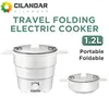 220v Collapsible Electric wok multi-functional household pot dormitory student  electric Rice cooker mini electric cooking pot 1