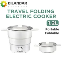 220v Collapsible Electric wok multi-functional household pot dormitory student  electric Rice cooker mini electric cooking pot 1