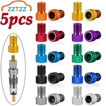 

5PCS Valve Adapter Pump Convert Presta To Schrader Copper Valve Adaptor Wheels Gas Nozzle Tube Tool Bike Bicycle Accessories