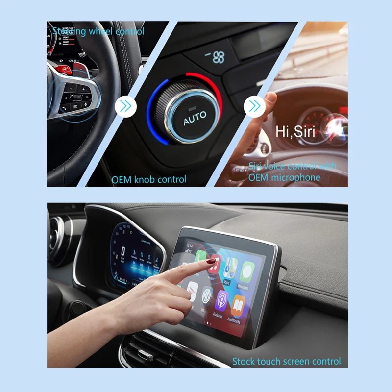OTTOCAST U2-PLUS Ai TV Box Wireless CarPlay Android Auto Adapter for Skoda  Audi Kia Mazda Multimedia Player