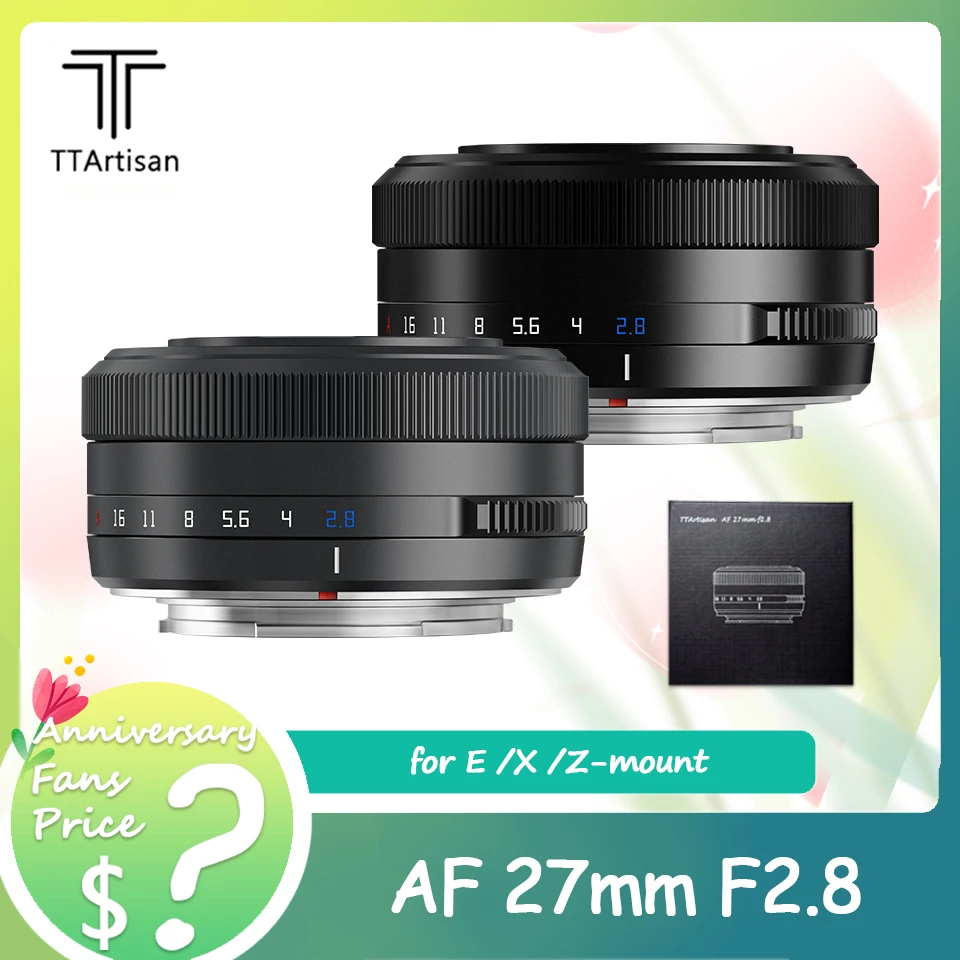 TTArtisan27mmF28APSCAutoFocusMirrorlessCameraLensforSony