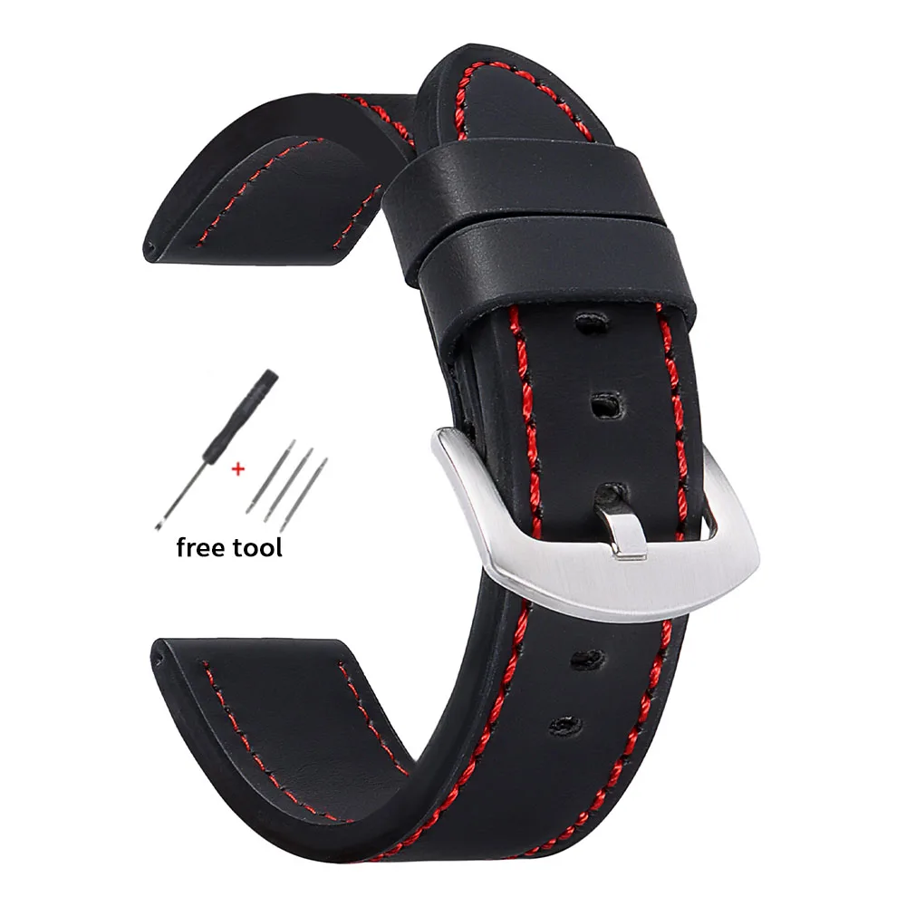 ตัวเลือกสินค้า สายนาฬิกาวินเทจหนังแท้ สำหรับ Seiko และ Huawei GT2/GT3