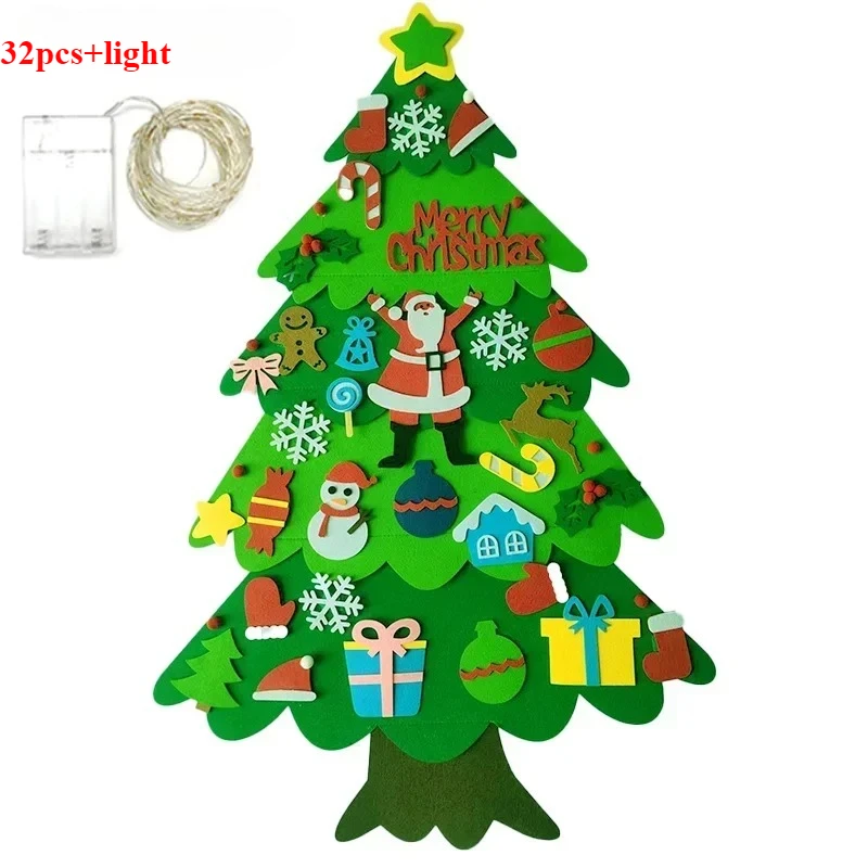 Children's DIY Felt Christmas Tree Set - Festive Home Decorations and Creative Gift Idea