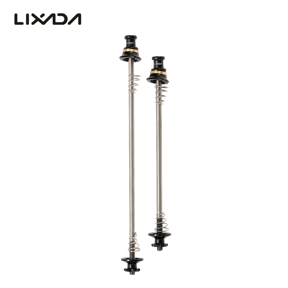 

Lixada 2Pcs Bicycle Skewers Quick Release Ultralight Titanium Axle QR Skewer Mountain Road Bike Cycling MTB Wheel Hub Skewers