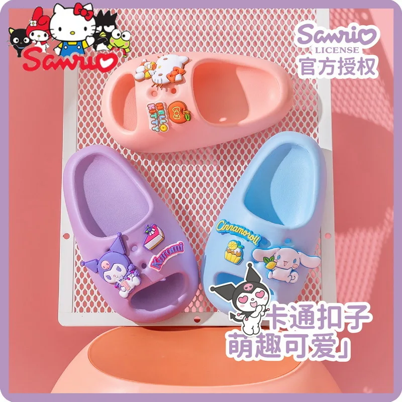 

Sanrio Melody Kuromi Hello Kitty Cinnamoroll Pochacco Children's Slippers Home Non-slip Bathroom Spring and Summer Girls Sandal