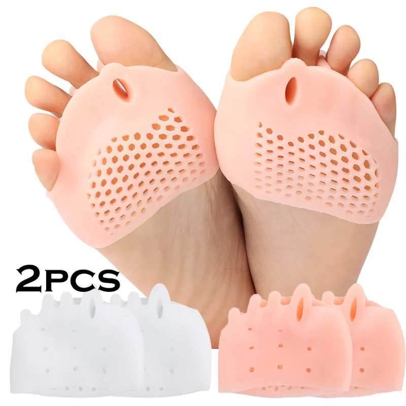 2pcsSiliconeForefootGelPadsToeSeparatorCushionPadPainRelief