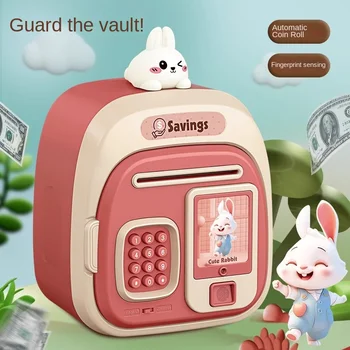 Savings jar with large capacity, automatic money roll, multifunctional automatic sensing, money roll puzzle toy 1