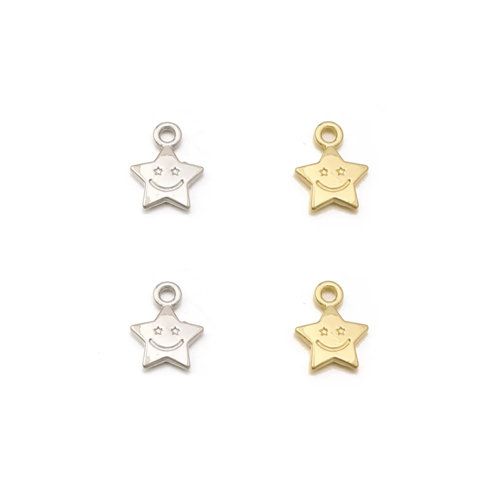 Cordial Design 100Pcs 8*11MM Jewelry Accessories/DIY Charms/Cute Star Shape/Zinc Alloy/Hand Made/Jewelry Findings & Components - cordial