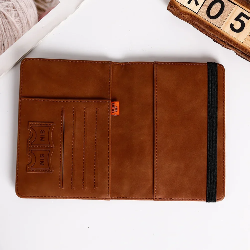 RFID Vintage Business Passport Covers Holder Multi-Function ID Bank Card PU Leather Wallet Case for Women Men Travel Accessories