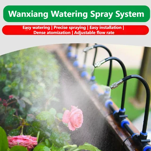 10-meter Universal Watering Atomizer Nozzle With Automatic Irrigation And Adjustable Quick Plug Sprinkler System For Cooling 2