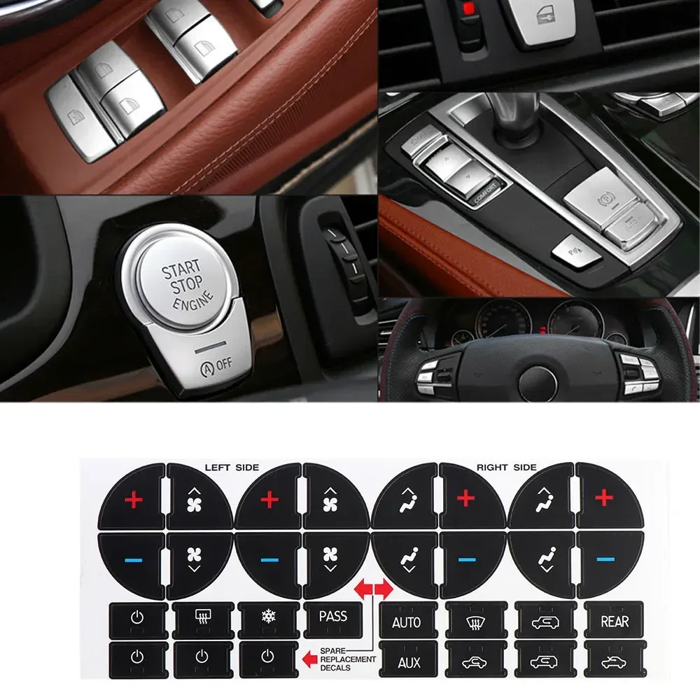 

1 Pcs AC Dash Button Repair Accessories Decal Stickers For GMC GMC Vehicles - Fix Ruined Faded A/C Center Controls Car Styling