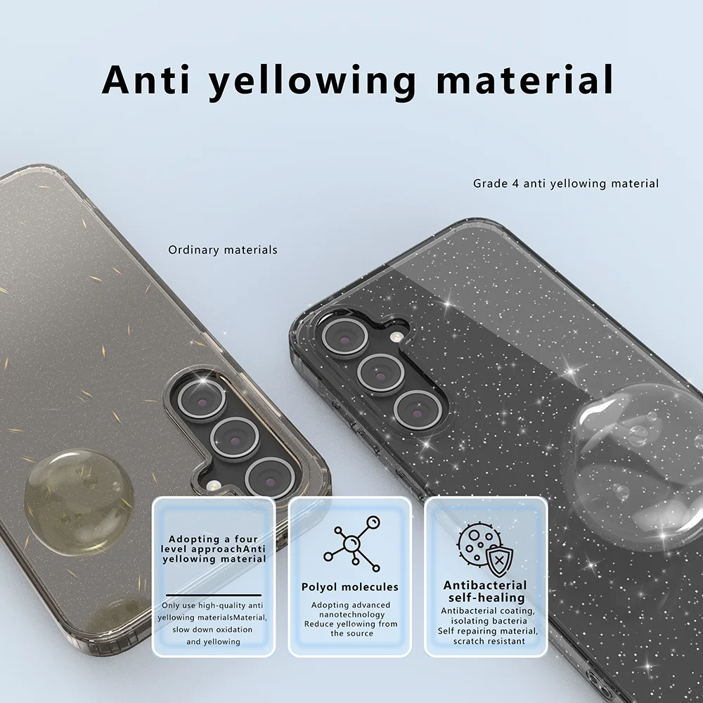 Luxury Glitter Transparent Shockproof Phone Case Cover