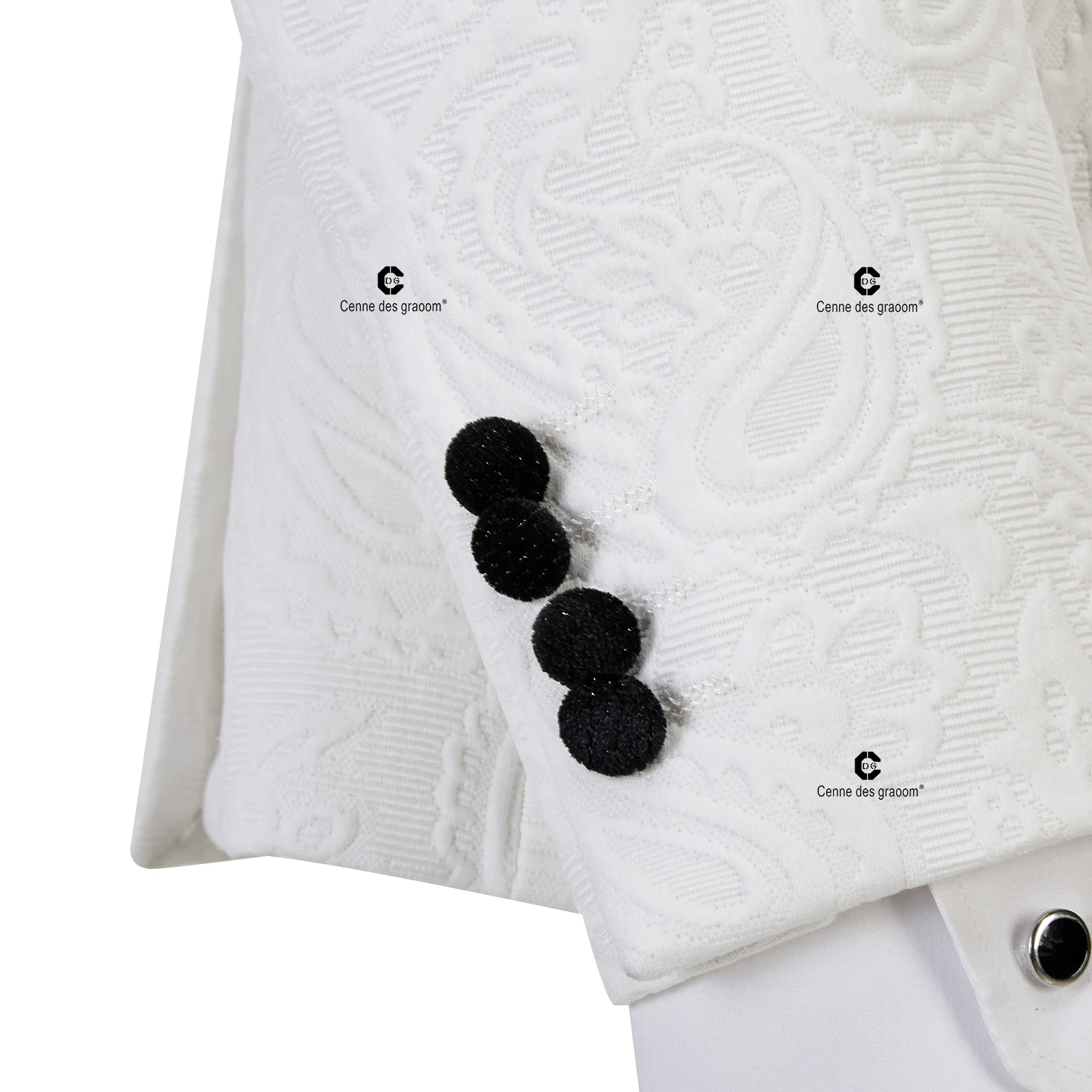Cenne Des Graoom Latest Coat Design Tuxedo Suits For Men Tailor-Made Shawl Velvet Lapel 3 Pieces Blazers Vest Trousers Wedding 3
