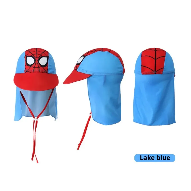 Korean Men's Children's Swimming Cap Neck Protection UV Protection Beach Sun Ear Cover