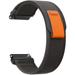 Premium Nylon Sport Loop Watch Band, Adjustable Strap, Universal Fit for 20mm (Trail- Black Gray)