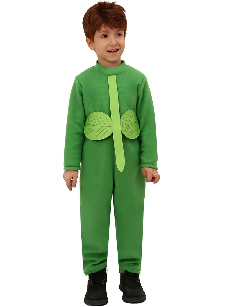 Plants Sunflower Cosplay green suit Costumes International Children's Day Halloween for kid