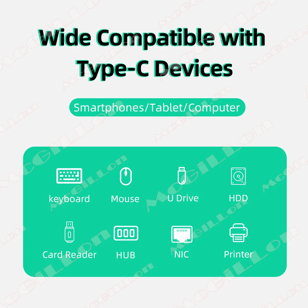 90-Degree Type-C to USB 2.0 OTG Adapter Cable