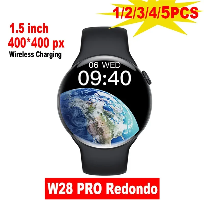 

2023 Round Screen Smart Watch W28 PRO Redondo 1.5inch NFC Siri Bluetooth Call Messages Reminder Watch 8Pro Men Women Smart Watch