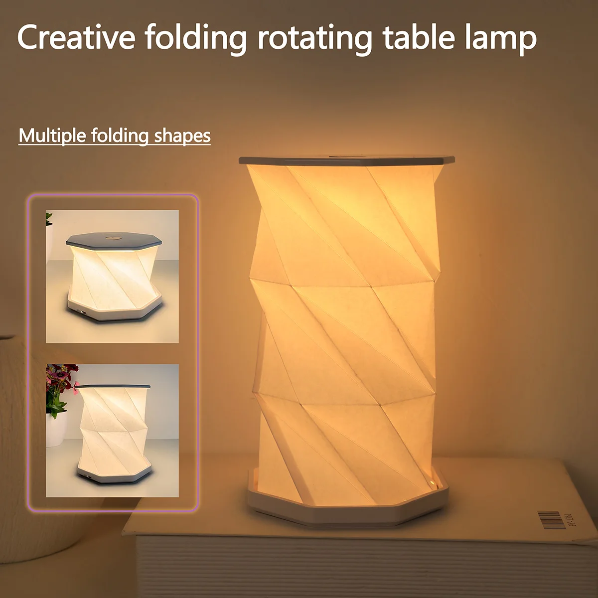 Rotating LED Book Light – Foldable Night Lamp for Bedroom Decor