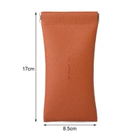 Glasses Case Women's Lychee PU Leather Glasses Storage Bag Automatic Closed Cover Soft Eyewear Pouch Data Cable Organiser 2024 2
