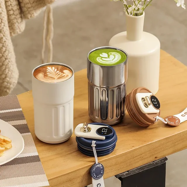 Tasse Thermos à café en acier inoxydable 316, élégante, best-seller, avec affichage intelligent de la température, tasse de voyage Portable 6