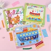 Children DIY Stickers Toys Button/Pompom/Diamond Early Education Kids Puzzle Handmade Creative Painting 3-6 Years Old Gifts TMZ 3