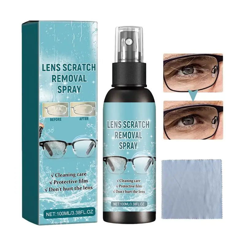 

Lens Cleaner Spray For Eyeglasses 100ml Glasses Spray Cleaner Solution With Lens Cleaner Cloth Eyeglass Lens Cleaner Spray Kit