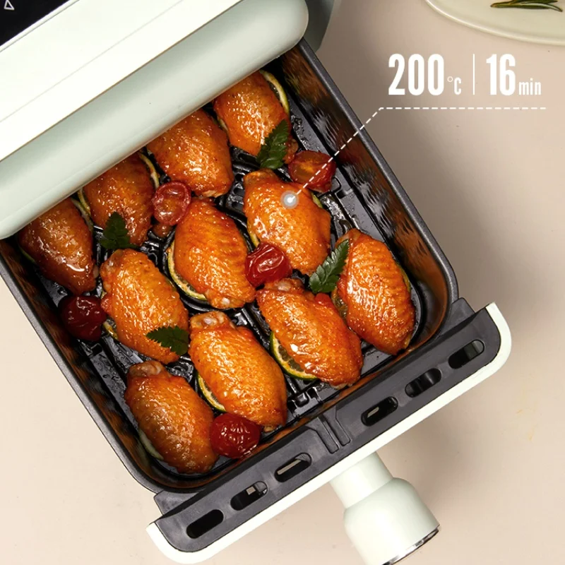 DAEWOO Air Fryer 220V 50Hz 5L Multifunctional Electric Fryer Pot Intelligent Freidora De Aire 80-200℃ Airfryer Home Appliance 3