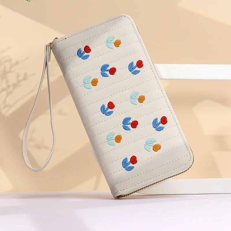 

Модный повседневный женский кошелек, удлиненная дамская сумочка для карт, вместительный кошелек на одной молнии для нескольких карт