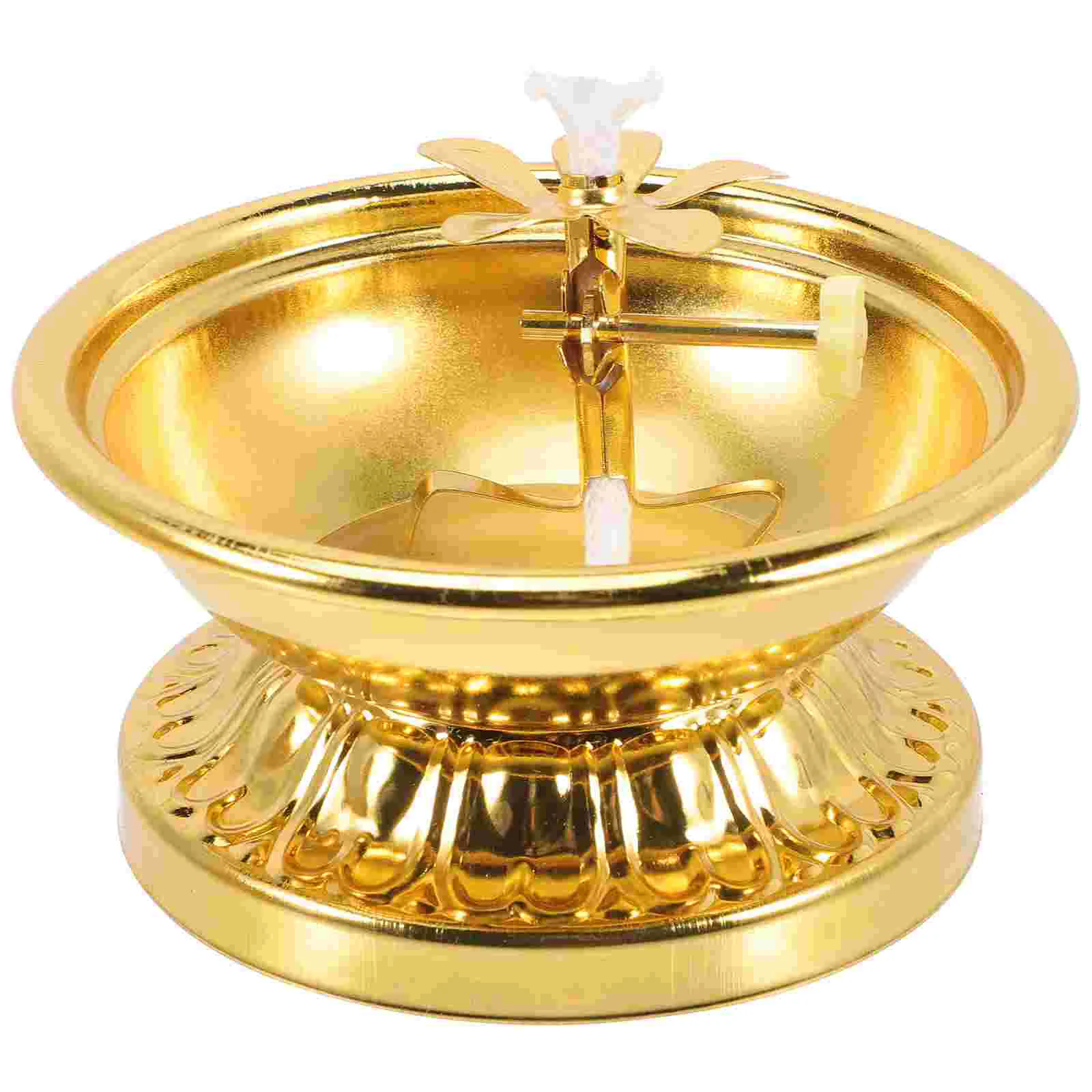 

Oil Lamps Indoor Use Ghee Lamp Butter Lamp Holder Buddha Votive Tealight Holder Golden Cup Candle Holder Tibetan Oil