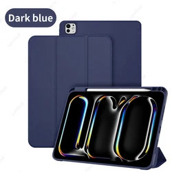 Premium Magnetic Protective Case with Pencil Holder and Auto Wake - Up (Dark Blue)
