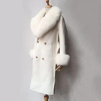 Aurora Fox Wool Coat 2