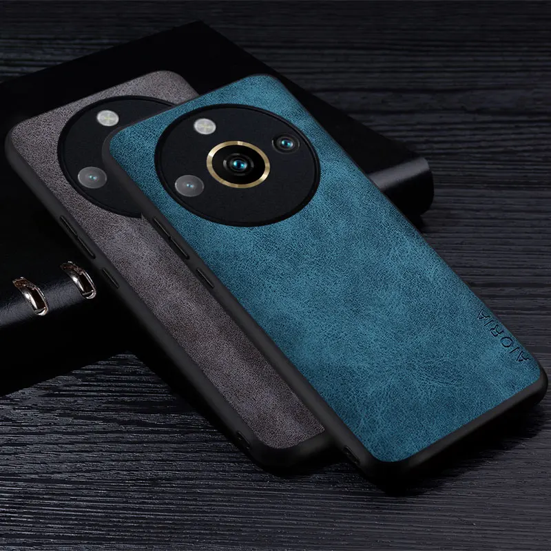 Premium PU Leather Scratch-Resistant Solid Color Phone Case
