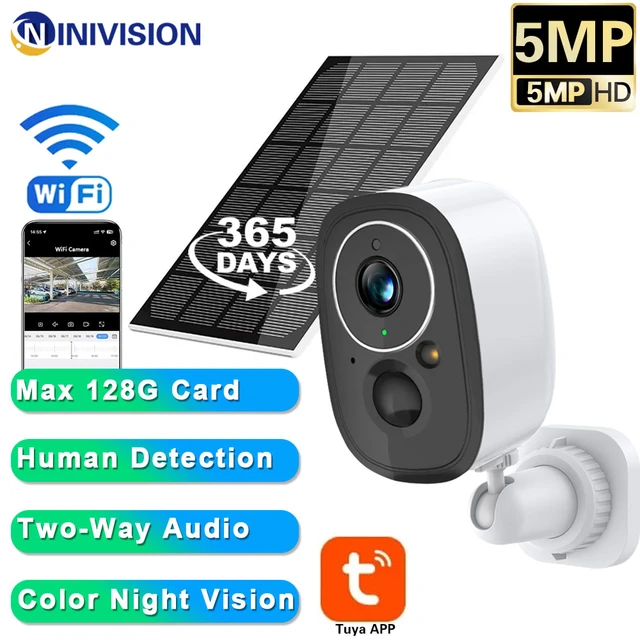 40€ sur Caméra Surveillance WiFi Extérieure avec Panneau Solaire Ctronics  Caméra IP sans Fil sur Batterie Rechargeable PIR Humaine Détection Vision  Nocturne Couleur Audio Bidirectionnel - Caméra de surveillance - Achat &  prix