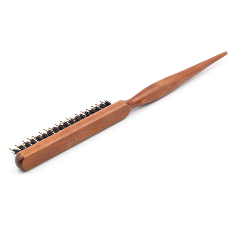 

2X Professional Salon Teasing Back Hair Brushes Wood Slim Line Comb Hairbrush Extension Hairdressing Styling DIY Kit