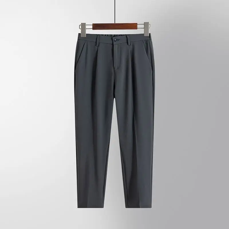Autumn Winter KPOP Fashion Style Harajuku Slim Fit Trousers Loose Casual All Match Pants High Street Straight Cylinder Suit Pant