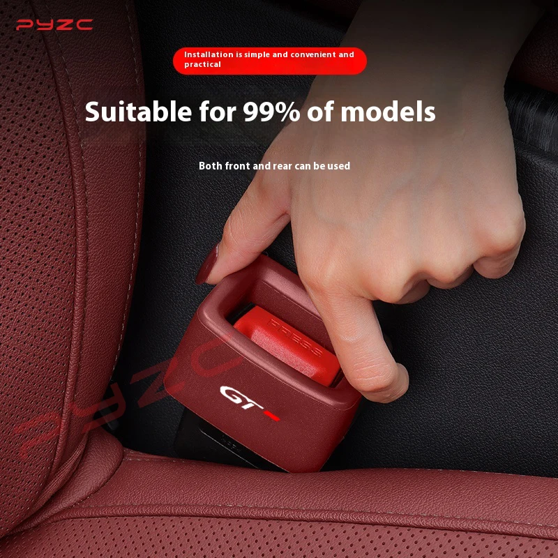 Car Safety Belt Buckle Holder Silicon Gel Buckle Protective Cover For Peugeot gt gtline 508 5008 3008 307 308 Accessories