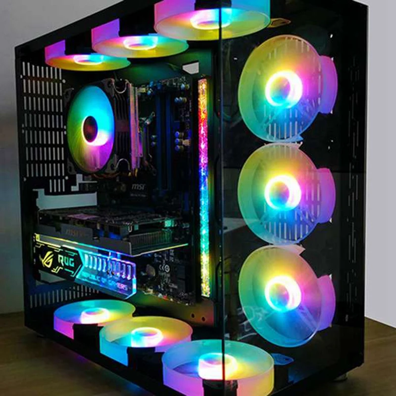 

COOLMOON компьютер, RGB-цвет, флейта, 5 В/3 контакта, алюминиевое шасси, фонарь с магнитной разноцветной RGB-лампой