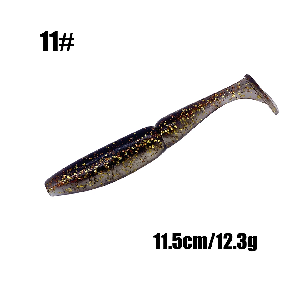 1Pcs Waist-tight T-tail Soft Lure 115mm/12.3g Wobbler Artificial Fishing Baits Silicone Long Cast Lure Soft Bait For Sea Fishing