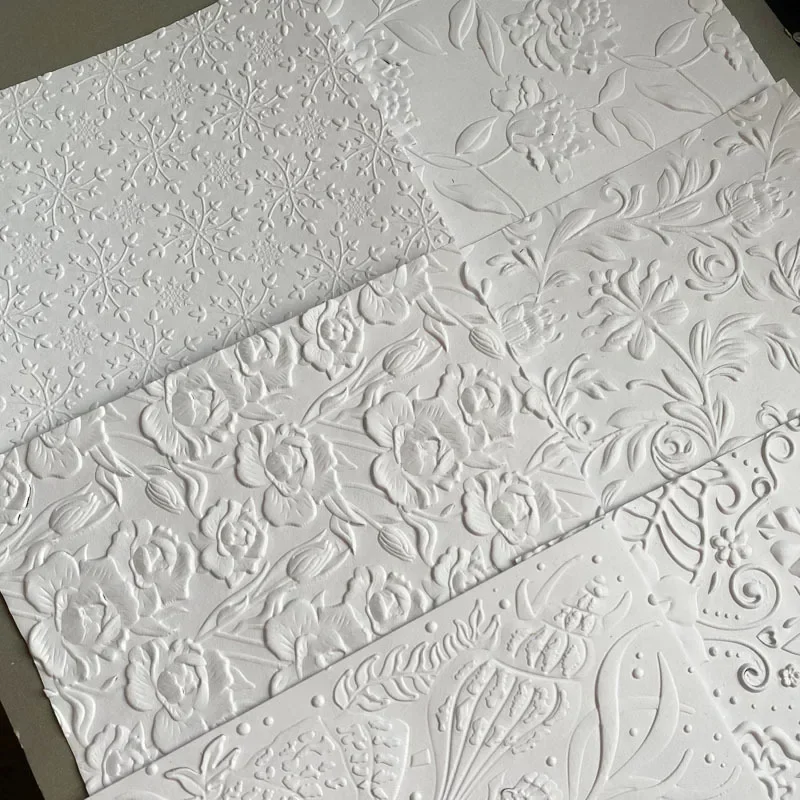 3d Embossing Folder plastic embossing folder embossing folder Flower/Snowflake/Tree Pattern Scrapbooking Supplies Craft Materials DIY Art Deco Background Photo Album