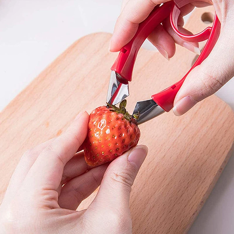 Stainless Steel Strawberry Slicer Tool Portable Strawberry Pedicle Remover  Household Kitchen Gadgets Kitchen Supplies - Fruit & Vegetable Tools -  AliExpress